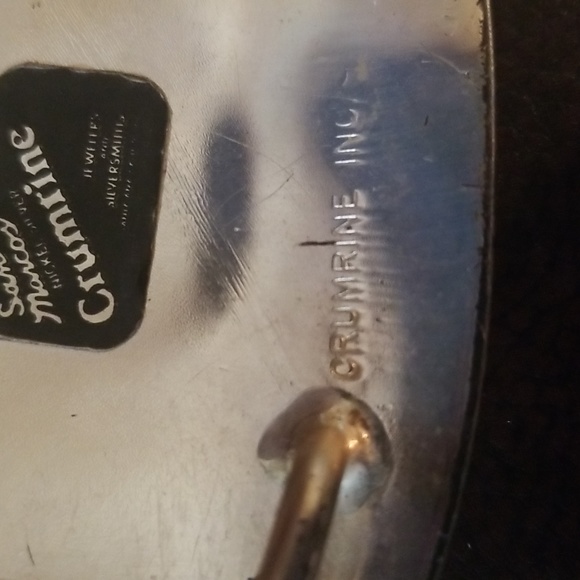 CRUMRINE VINTAGE BELT BUCKLE. San Marco's Nickel Silver. EUC 2.75" x 3.75" - Picture 4 of 5